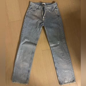 Zara metallic jeans
